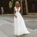 Women's Clothing New Bride Light Wedding Dress Super Fairy Perspective Deep V Neck Sexy Trailing Slim Wedding Dress_ecoleips.com