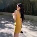 Square-neck Ruched Waist-cinching Strap Sexy Bodycon Dress, Women's Autumn 2025 New French Sleeveless Dress_ecoleips.com
