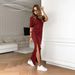 2026 New European And American Casual Solid Color Women's Dress_ecoleips.com