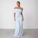 Summer Off-Shoulder Elegant Slim Fit Pleated Strapless Dress for Women European And American Style Cross Border Wholesale_ecoleips.com
