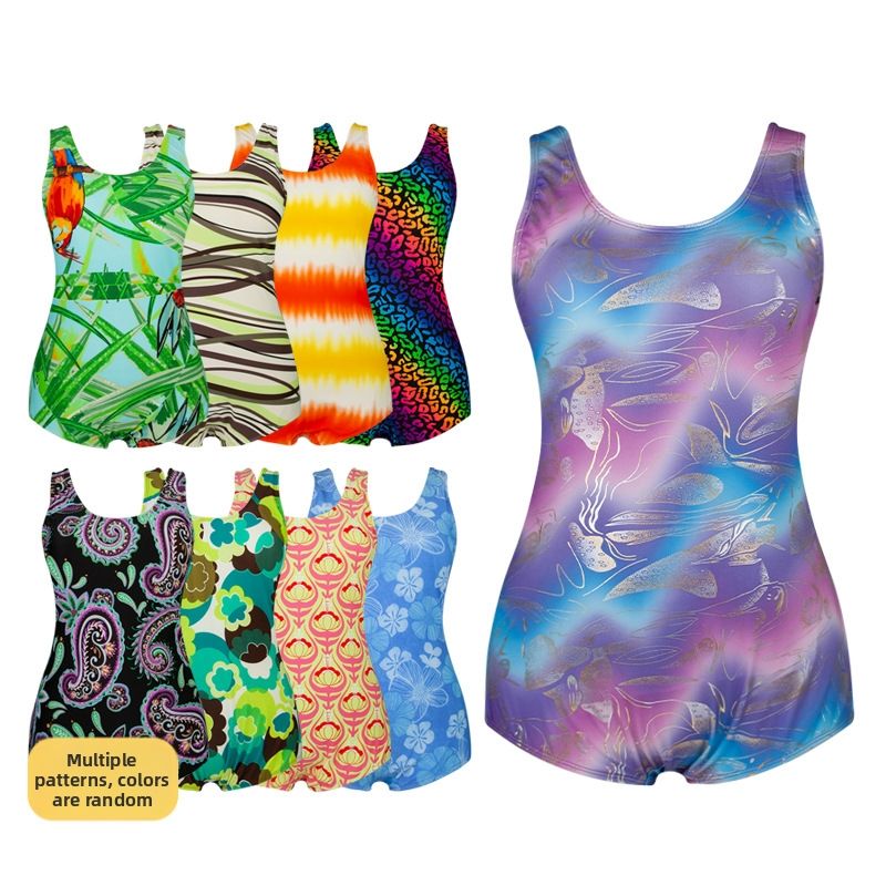 Women's Clothing Conservative One Piece Swimsuit Sleeveless Boxer Style Large Size Professional Summer Swimwear_ecoleips.com