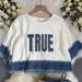 Summer Loose Short Pullover Short Sleeve Top Wide Leg Trousers Contrast Color Two Piece Sports Leisure Suit For Women_ecoleips.com