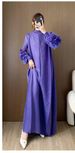 Women's Clothing Women's Fashion Pleated Dress Modest Abaya Dress High-End Loose Fit Slimming Plus Size Long Formal Gown Muslim Fashion_ecoleips.com
