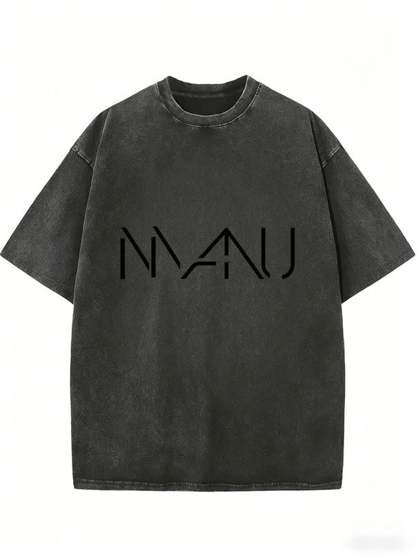 Women's Casual Vintage Wash Tee, Short Sleeve Oversized Top For Modern Daily Fashion_ecoleips.com
