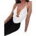 Aria Basics Aria Basics 2025 European And American Best-Selling Sexy Halter Neck Slim Fit Metal Ring Tie-Up Tank Top For Women_ecoleips.com