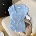Women's Clothing Women's T Summer New Polo Collar Sleeveless Vest Top T Shirt Ice Silk Sweater Female_ecoleips.com