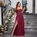 Women's Clothing fashion heavy sequin sexy sleeveless tube top evening dress long dress _ecoleips.com