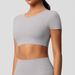 Women's Clothing Yoga Pants Solid Color Long Sleeve Skin Friendly Breathable Beautiful Back Sports Short Sleeve Slim Fit Fitness Pants Set_ecoleips.com
