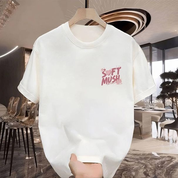 New Cotton Fashion Sense Printing Short-sleeved T-shirt Unisex Men Summer Tide Loose Hundred Tops_ecoleips.com