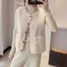 Autumn And Winter New Lamb Plush Vest Women's Korean Style Fur One Piece All Match Loose Short Vest Jacket Top_ecoleips.com