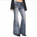 Women's Slim Fit Stretchy Jeans High Street Trendy Embroidered Flared Trousers_ecoleips.com