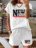 Women’s 2 Piece Outfit Set – Oversized Graphic T-Shirt And Biker Shorts Matching Set, Casual Summer Lounge Tracksuit For Daily Wear-370_ecoleips.com
