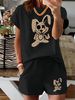 Women’s 2 Piece Outfit Set – Oversized Graphic T-Shirt And Biker Shorts Matching Set, Casual Summer Lounge Tracksuit For Daily Wear-313_ecoleips.com