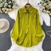 Women's Heavy Embroidery Long Sleeve Cardigan Coat French Casual Style Sun Protection Loose Mid-Length Shirt For Spring And Autumn_ecoleips.com