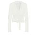 AC807 Quality Spring Street Style Polyester Cardigan Collarless Loose-Fit Women's T-Shirt_ecoleips.com