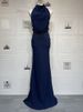 Mozision Halter Backless Sexy Maxi Dress Women Gown Elegant Off-shoulder Sleeveless Draped Ruched Bodycon Club Party Long Dress_ecoleips.com