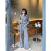 Two-piece Set With Hooded Zip-up Sweatshirt And Wide-leg Pants For Women, New Spring Korean Style Loose Casual Sports_ecoleips.com
