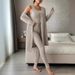 Women's Clothing Autumn And Winter Women's Casual Vest Cardigan Trousers Casual Outerwear Home Clothes Three Piece Set_ecoleips.com