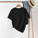 Women's Casual Round Neck Short Sleeve T-Shirt Multi-Color American Style Simple Fashionable Sports Top Loose Fit_ecoleips.com