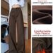 Merlad Brown High Waist Wide Leg Jeans for Women Loose Fit Slimming Fleece Lined Straight Leg Pants Autumn Winter plus Size_ecoleips.com
