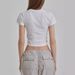 AC041 Summer 2024 New Round Neck Age-Reducing Bowknot Print Slimming Regular Shoulder Short Sleeve T-Shirt Casual Top_ecoleips.com