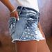 Women's High Waist Ripped Denim Shorts – Embroidered Retro Jeans Shorts With Stretch (Light Blue, S-XXL)_ecoleips.com