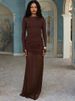 JULISSA MO Patchwork See Through Mesh Women Maxi Dress White Long Sleeve Round Neck Dress Autumn New Elegant Party Evening Dress_ecoleips.com