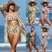 Women's Sexy Floral Print Bikini Set - High Elasticity Swimwear With Removable Padding, Multi-Color & Plus Size Options (S-XXL)_ecoleips.com