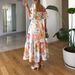 Women's European American Style Fashion Dress Large Swing One-Line Print Bubble Short Sleeve_ecoleips.com
