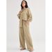 Women's Clothing Loose Casual Cotton Linen Two-Piece Set Top And Wide Leg Pants Spring/Autumn Fashion_ecoleips.com