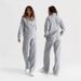 Women's Clothing Solid Color Two Piece Set Long Sleeved Zipper Loose Top With Lace Up Trousers Casual Suit_ecoleips.com