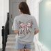Leopard Bow Shirt Cheetah Bow Shirt Christian Shirts For Women Faith Bible Verse Shirts God Coquette Graphic Tees_ecoleips.com