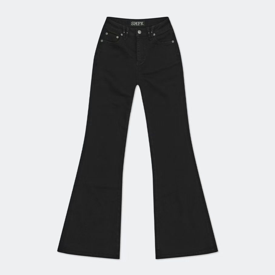 Women's Clothing Phantom Snowflake Flared Jeans Stretch Retro Hot Girl Trousers 24 Winter New_ecoleips.com