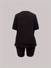 Summer Women's Casual Fashion Paris Letter Print Loose T-shirt+shorts Two-piece Sportswear Suitable For Daily Wear-48_ecoleips.com