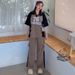 Women's American Style Street Style Cargo Pants Set Summer Fashion Sweet Cool Short Sleeved T-Shirt Red Casual Pants Two Piece Set_ecoleips.com