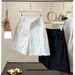 White High Waisted Wide Leg Casual Shorts For Women Loose Fit Slimming Stretchy Style Versatile Straight Leg Pants New Summer_ecoleips.com