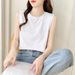 Simple Cotton-spandex Sleeveless Tank Top For Women, Classic Loose Casual Shirt, Summer Round-neck Vest Base T-shirt_ecoleips.com