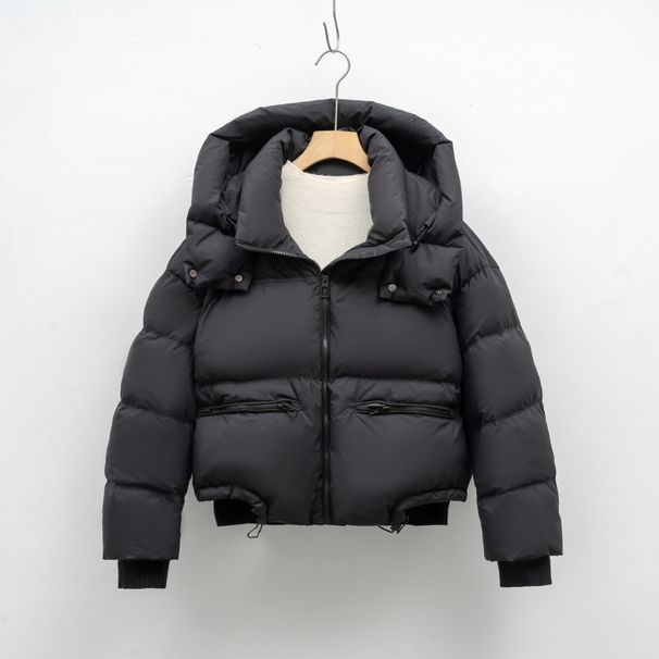 New Short Winter White Duck Down Fashionable And Simple Bread Jacket Thickened Warm Fluffy Jacket Down Jacket Women_ecoleips.com