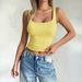 Y2k Stretch Knit Crop Top For Women – Slim Fit Basic Tee (Black, Sage Green, Sky Blue, White, Yellow, Wine Red, Khaki, Red, Brown, Pink, Navy)_ecoleips.com