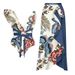 Women's Clothing New Bikini One Shoulder Ruffled Toucan Print Split Swimsuit And Wrap Skirt Set_ecoleips.com