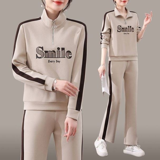 Women's Sportswear Set – Slim-Fit Zip-Up Hoodie & Jogger Pants (4 Colors) – Anti-Pilling Polyester For Gym & Streetwear_ecoleips.com