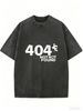 Retro Inspired Casual Tee For Women, Vintage Wash Short Sleeve T-Shirt With Effortless Everyday Appeal_ecoleips.com