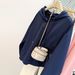American-style Real-shot Solid Color Composite Long-sleeve Hooded Sweatshirt For Women, New Spring And Autumn Thin_ecoleips.com