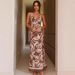 New Sexy Printed Long Dress Style Spring Summer Collection Casual Fashion Backless Tie Up Suspender_ecoleips.com