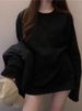 Crew Neck Versatile T-shirt Women's 2026 Autumn New Long-sleeved Student Loose Inner Bottoming Shirt Top_ecoleips.com