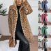 "Faux Fur Leopard Print Coat – Mid-Length Winter Coat For Women, Trendy Animal Print, Warm & Stylish Outerwear"_ecoleips.com