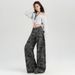 Orange Silk Clothing # American Spicy Girl Camouflage Waist Wide Leg Casual For Women's Spring New High Street Slimming_ecoleips.com
