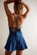 K European And American Denim Jumpsuit Women's Denim Loose Jumpsuit. No Necklaces Or Other Accessories_ecoleips.com