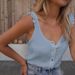 Summer Pure Desire Style Casual Loose Sleeveless Top For Women, Summer Hot Girl Halter Vest Button Top For Women's Wear_ecoleips.com