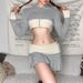 Women's 2 Piece Long Sleeve Crop Cardigan And Pleated Mini Skirt Set – Casual Fall Outfit 2026_ecoleips.com